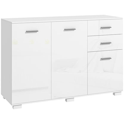 Sideboard, Modern Storage Cabinet with 2 Drawers, 3 Doors and Adjustable Shelves, Kitchen Cabinet for Living Room