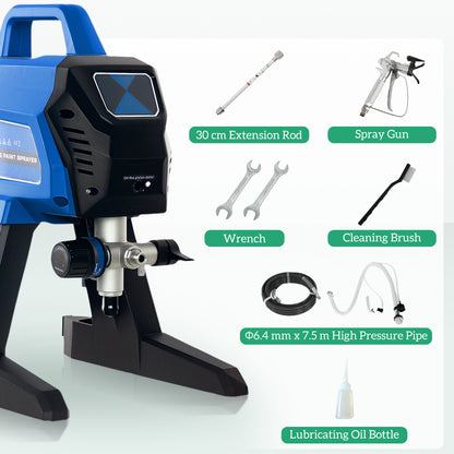 Airless Paint Sprayer, Thinning-Free Electric Paint Spray Gun for Walls, Fences & DIY Projects, Dark Blue