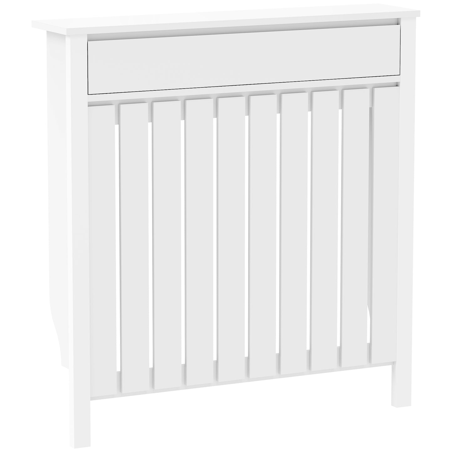 93 x 88.5cm Rustic-Look Radiator Cover - White