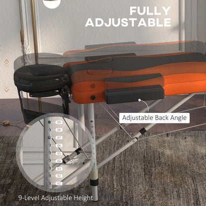 Foldable Massage Bed Portable Table, 3-Section Aluminium Foldable Beauty Couch