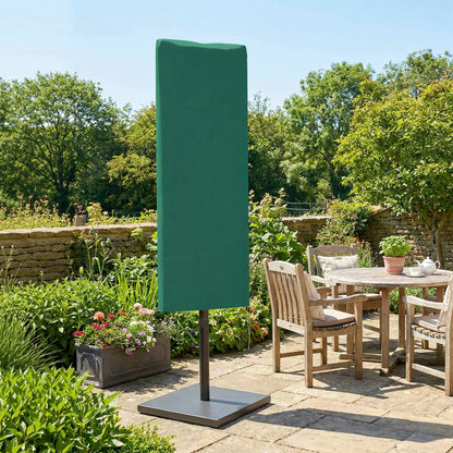Garden Parasol Cover, Outdoor Patio Umbrella Protector Weatherproof Garden Patio for 2-4.6m Parasol, Dark Green