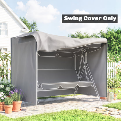 205 x 124cm Three-Seater Swing Chair Protective Cover Grey