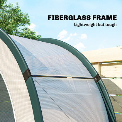 Foldable Small Greenhouse, Portable Green House Mini Greenhouse with Zipper Door, PE Base, 200 x 80 x 164 cm, Green