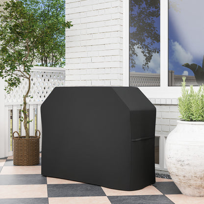 147 x 61cm Plastic Coated Protective Grill Cover - Black