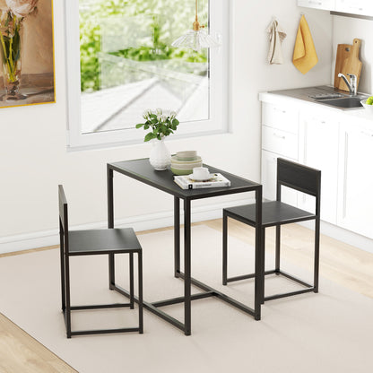 3 Piece Dining Table and Chairs Set, Dining Room Sets, Rectangular Space Saving Table and 2 Chairs for Compact Kitchens
