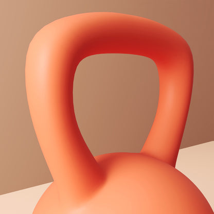 6KG Soft Kettlebell with Non-Slip Handle, for Home Gym, Weight Lifting, Strength Training, Orange/Grey