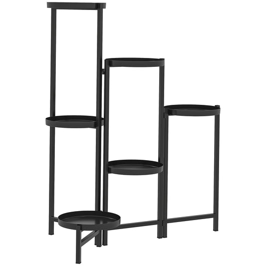 3 Tier Plant Stand Indoor Outdoor, Foldable Corner Plant Stands for Multiple Plants