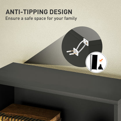 Six Shelf Bookcase - Black