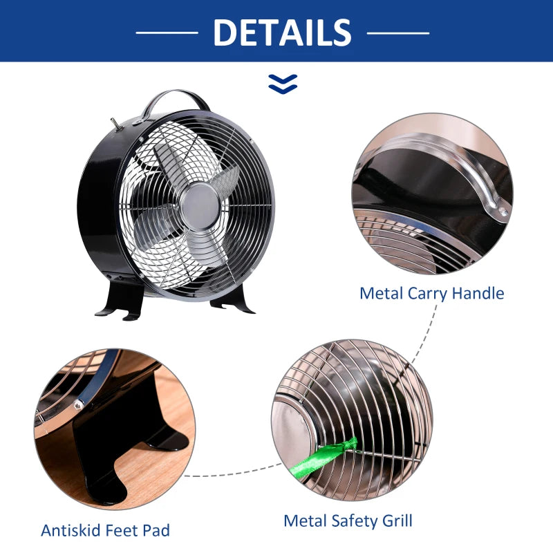 2-Speed 10" / 26cm - Tabletop / Personal Desk Fan with Safety Guard