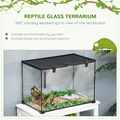 Lockable Reptile Terrarium for Lizards, Horned Frogs, Snakes etc