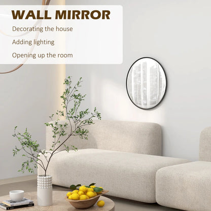 61cm Circular Wall Mirror for Bathroom, Living Room, Kitchen