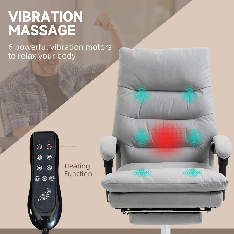 Office Chair with Pull Out Footrest & Heating / Massage Functions