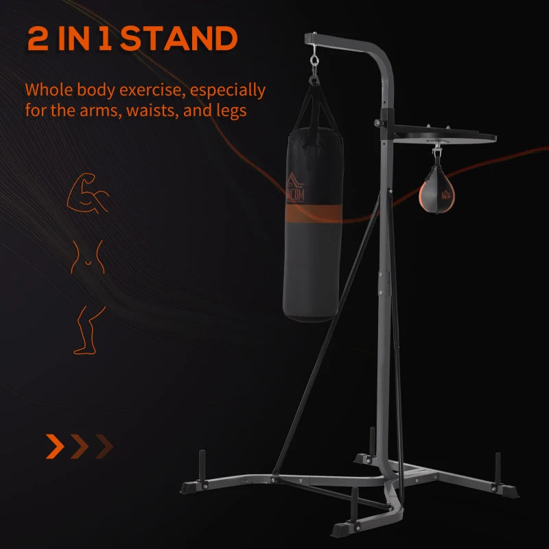 2-in-1 - Freestanding Boxing Bag / Punching Bag & Speedball Station