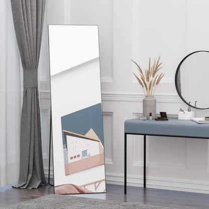 Ultra Slim Bezel Full Length Body Mirror - Freestanding or Wall Mounted