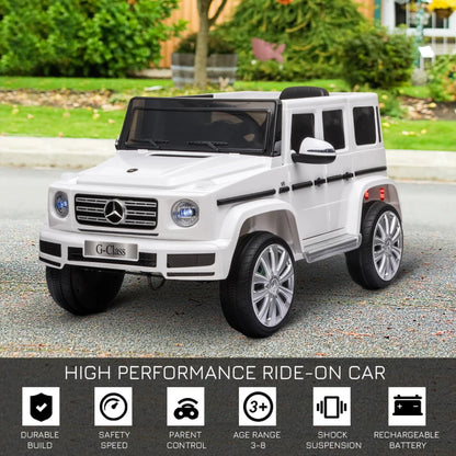 G-Wagon - 12V Kids Electric Ride On Car Toy w/ Remote Control - White