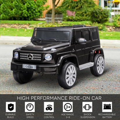 G-Wagon - 12V Kids Electric Ride On Car Toy w/ Remote Control - Black