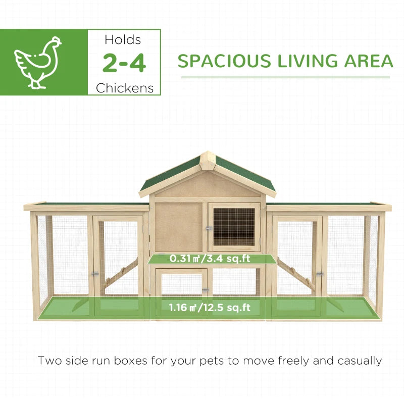 Large Chicken Coop with Run Backyard and Nesting Boxes