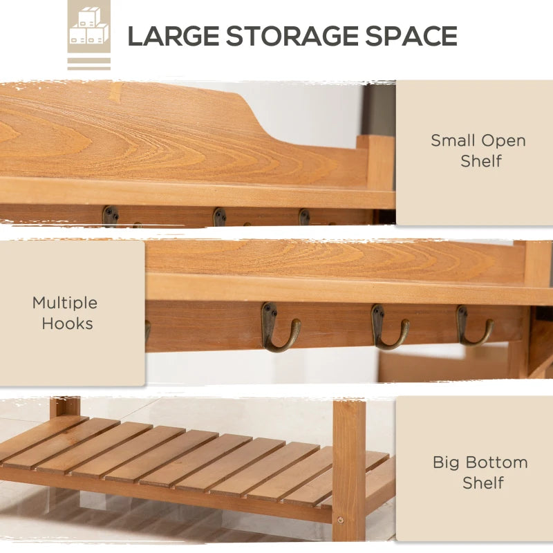 Wooden Potting Bench Table with Galvanised Metal Worktop, Sieve Screen, Shelf and Hooks