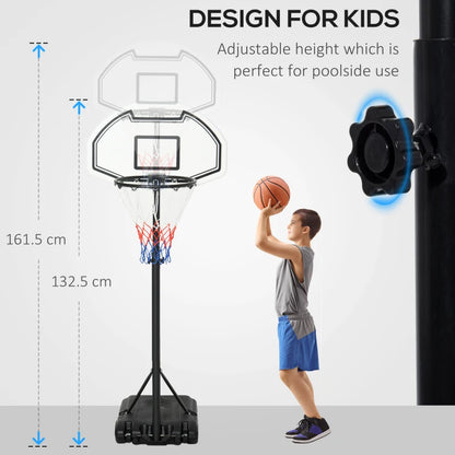 Basketball Hoop / Net with Adjustable Height for Children or Pool Side