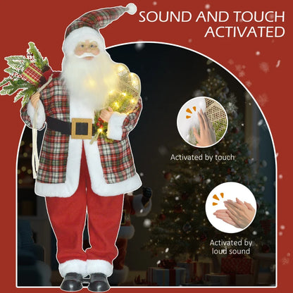 Animated 4'3" Santa Claus Figure with Sound Effects