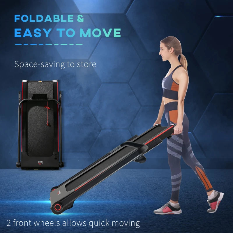 14km/h - Foldable Treadmill with Emergency Stop Button and Multifunction LED Display