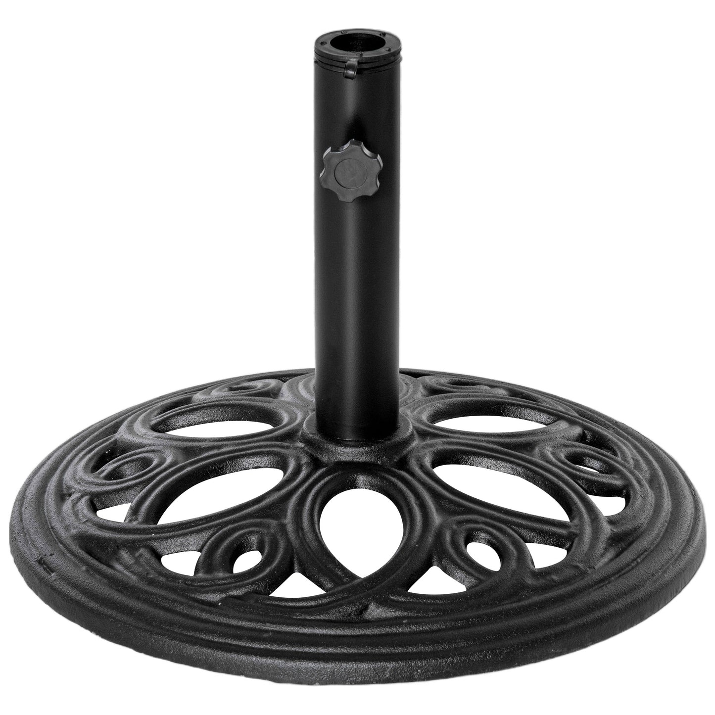 11.5 kg Cast Metal Round Patio Umbrella Base Stand, Umbrella Holder for Outdoor, Patio, Garden, Black