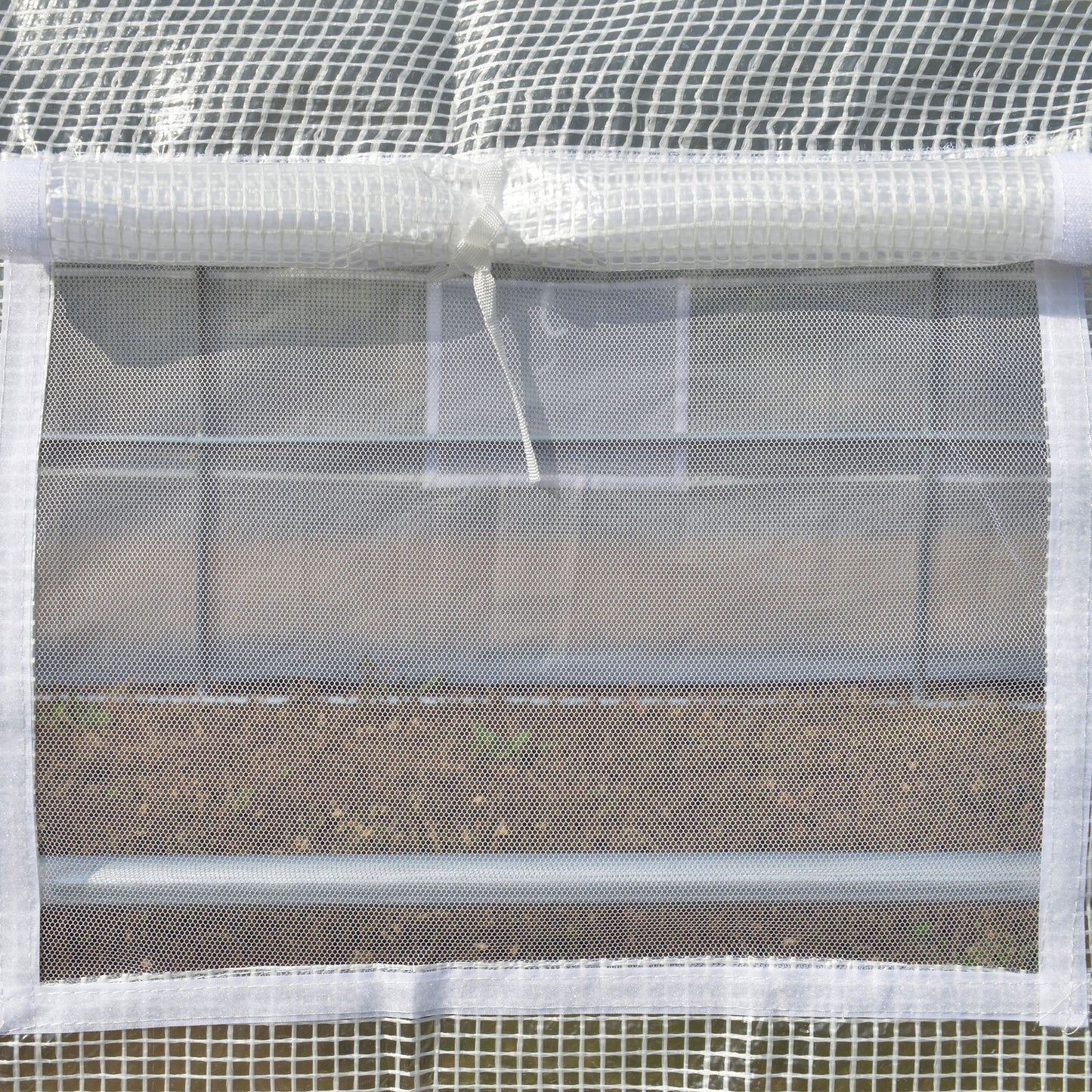 3 x 3 x 2 m Polytunnel Greenhouse with Roll-up Side Walls, Walk-in Grow House Tent with Steel Frame, Reinforced Cover