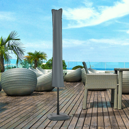 Parasol Cover, Cantilever Umbrella Cover, Banana Umbrella Cover with Zipper for Outdoor Garden, Patio, Grey