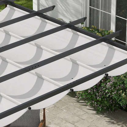 3 x 3(m) Aluminium Pergola Canopy Gazebo Awning Outdoor Garden Sun Shade Shelter Marquee Party BBQ, Light Grey