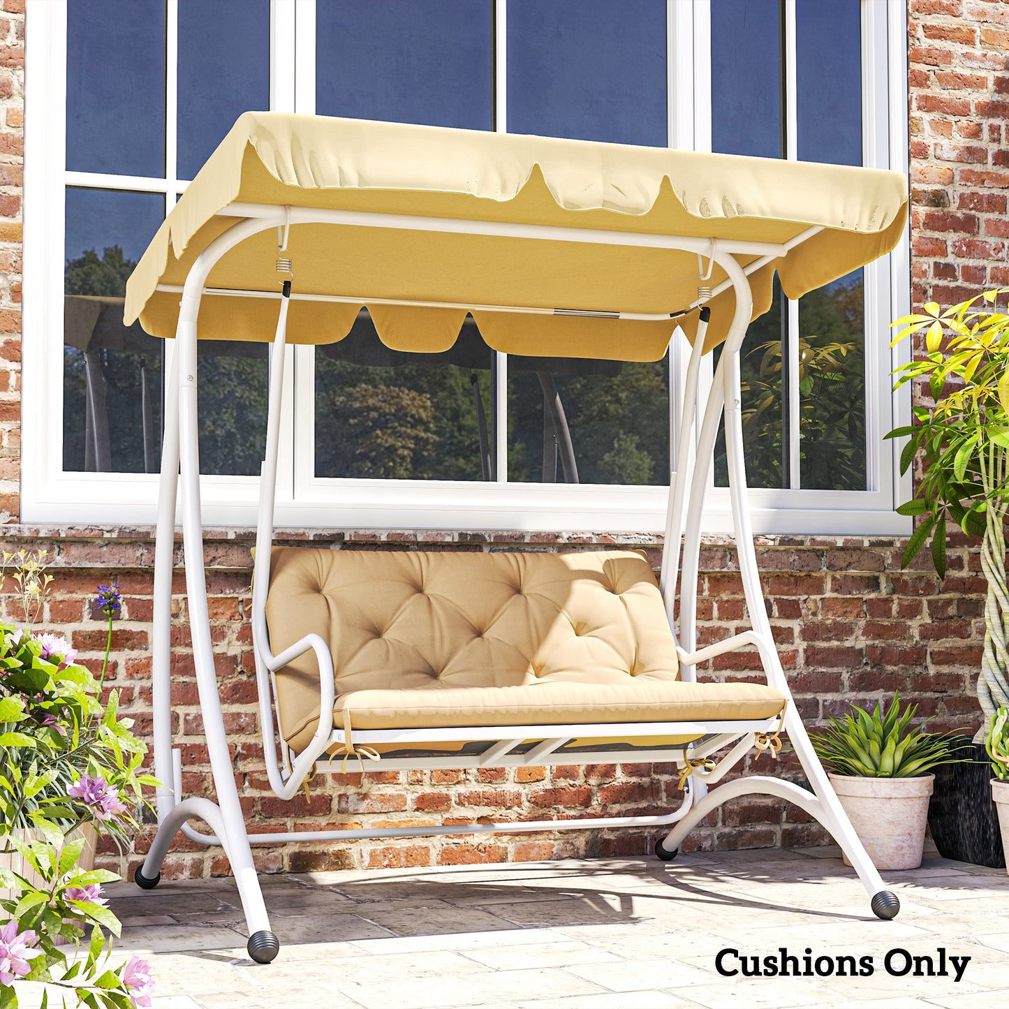 Two-Seater Bench Cushion - Khaki