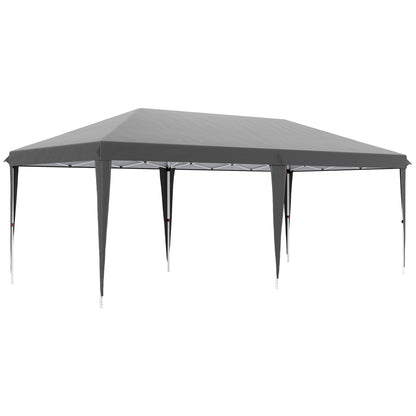 6 x 3 m Pop-Up Steel Frame Gazebo Grey