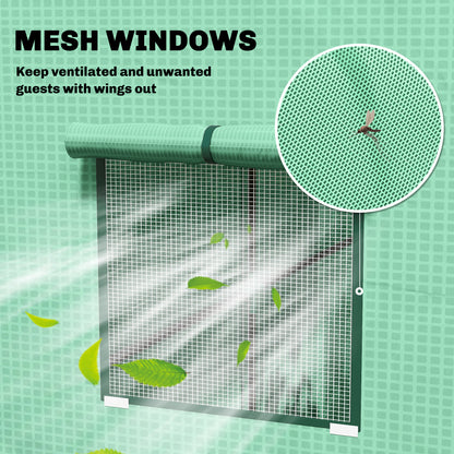 77 x 196cm Walk-In Greenhouse, with Accessories