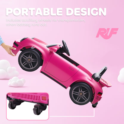 Licensed RUF CTR 2017-Yellowbird Electric Car for Kids, with Remote Control, Soft Start, MP3 Player, LED Lights, Pink