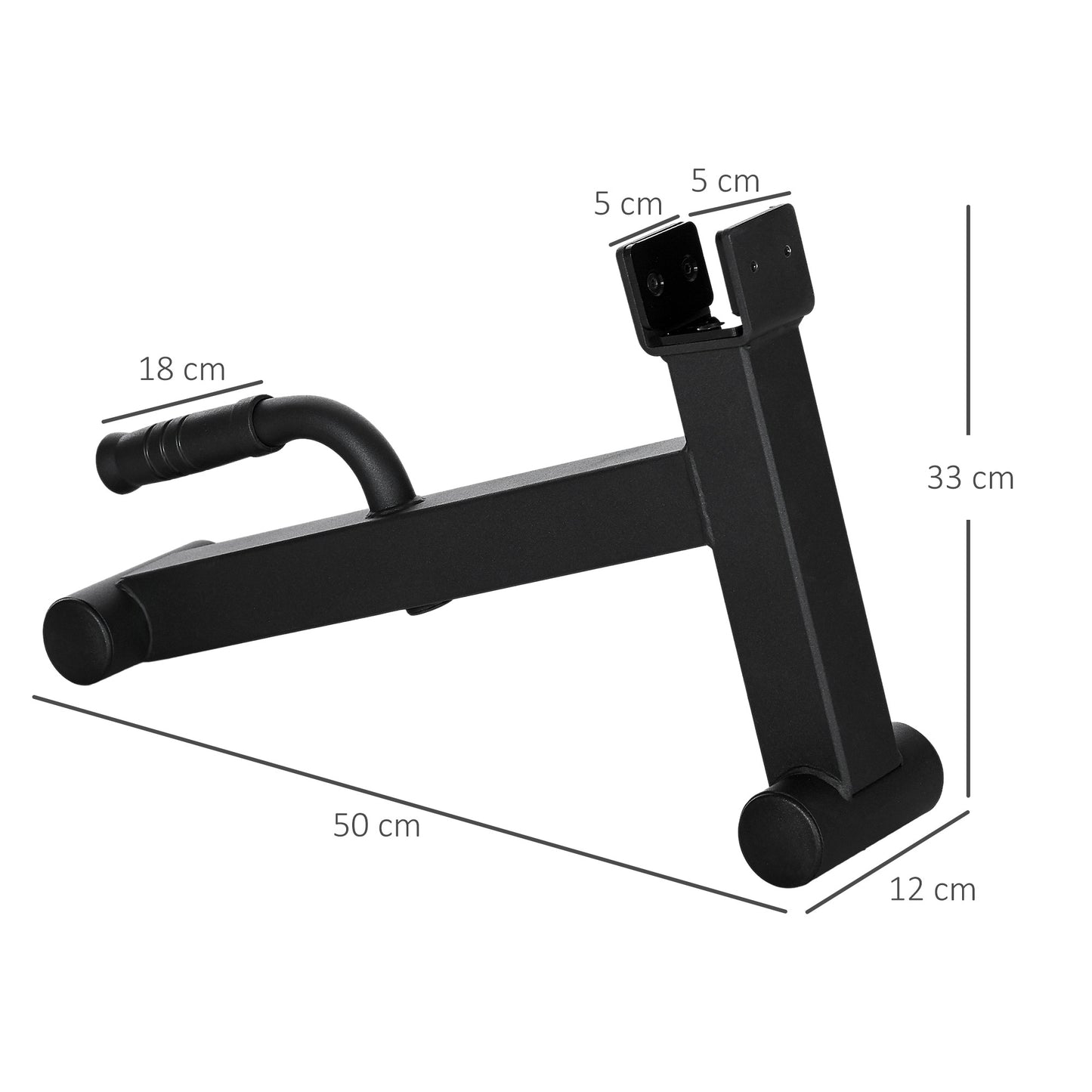 Deadlift Barbell Jack with Non-Slip Handle, for Weight Training - Black