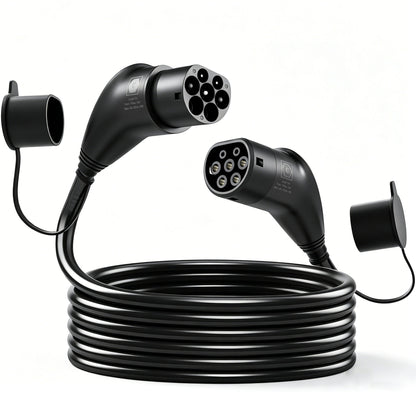 Type 2 EV Charging Cable, 7kW, 32A, Mode 3, 1-Phase, 10m Type 2 to Type 2 EV Extension Cable for EVs, PHEVs