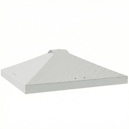 Gazebo Roof Replacement UV50+ Waterproof Pop Up Canopy Cover with 8 Drainage Holes 3 x 3 m White