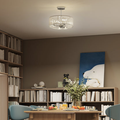 Crystal Ceiling Light Fixture, 39 cm Semi Flush Mount Modern Crystal Chandelier Ceiling Light, Bulbs Not Included