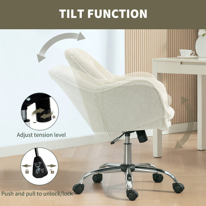 Snow Flannel Office Chair - Beige