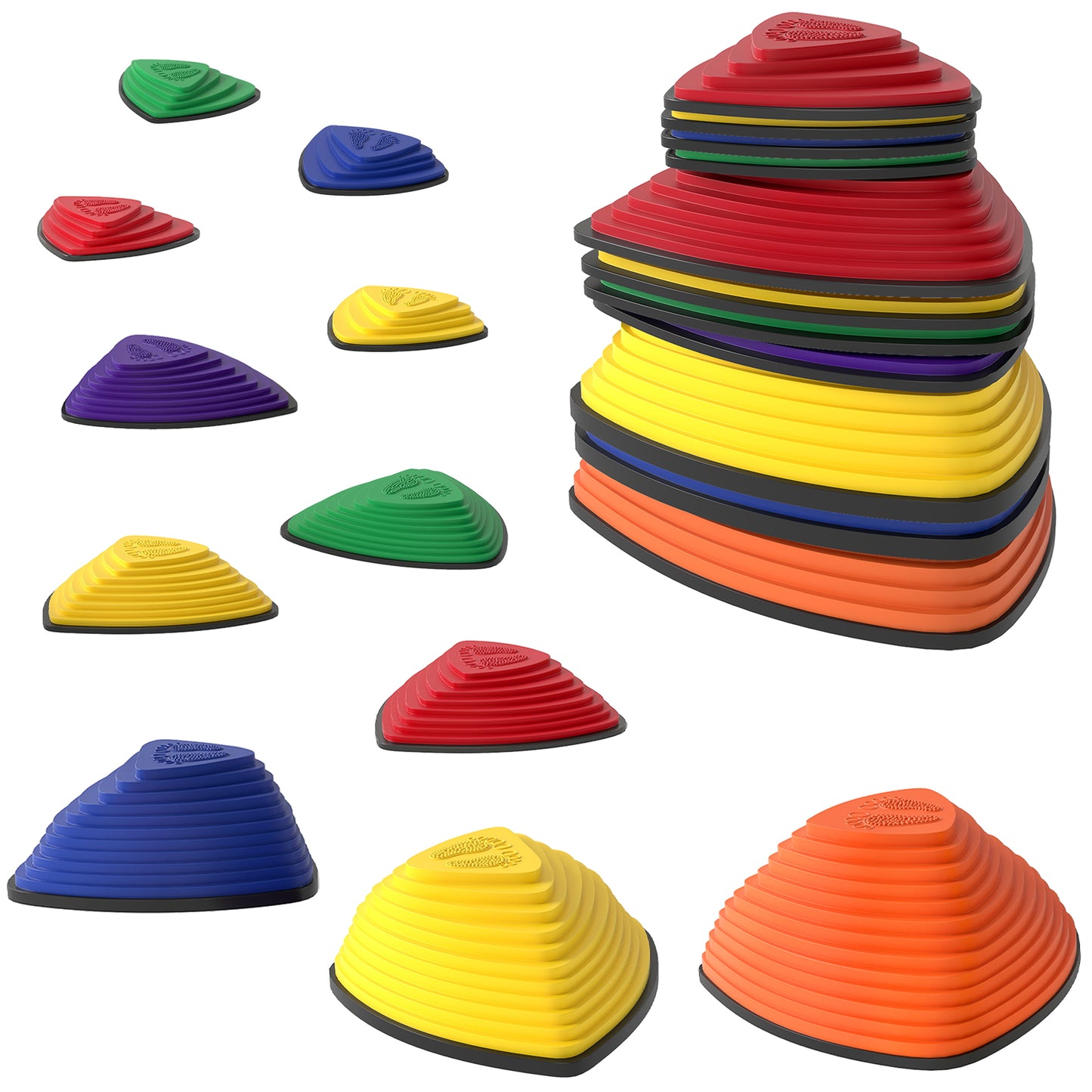 11-Piece Stepping Stones for Kids, Stackable Sensory Toys Outdoor Indoor, Obstacle Course for Balance and Motor Skills