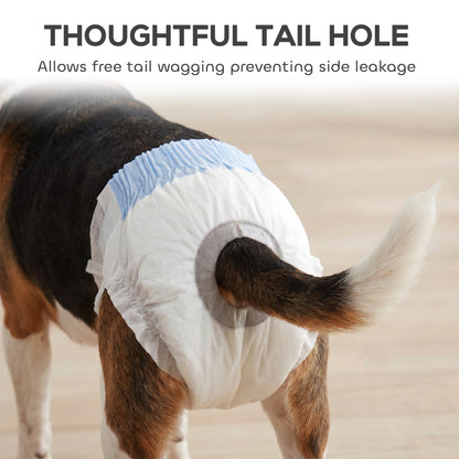 Disposable Dog Diapers Female for L Dogs Incontinence or Excitable Urination and Training 48 Count