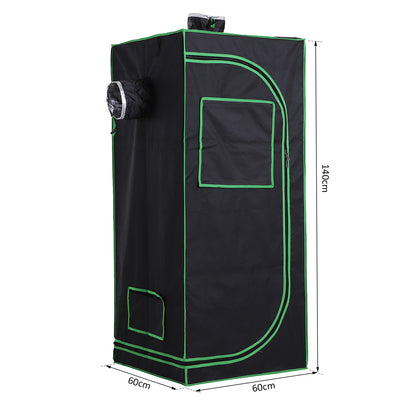 Grow Tent Reflective Mylar Hydroponic with Adjustable Vents and Floor Tray for Indoor Plant Growing