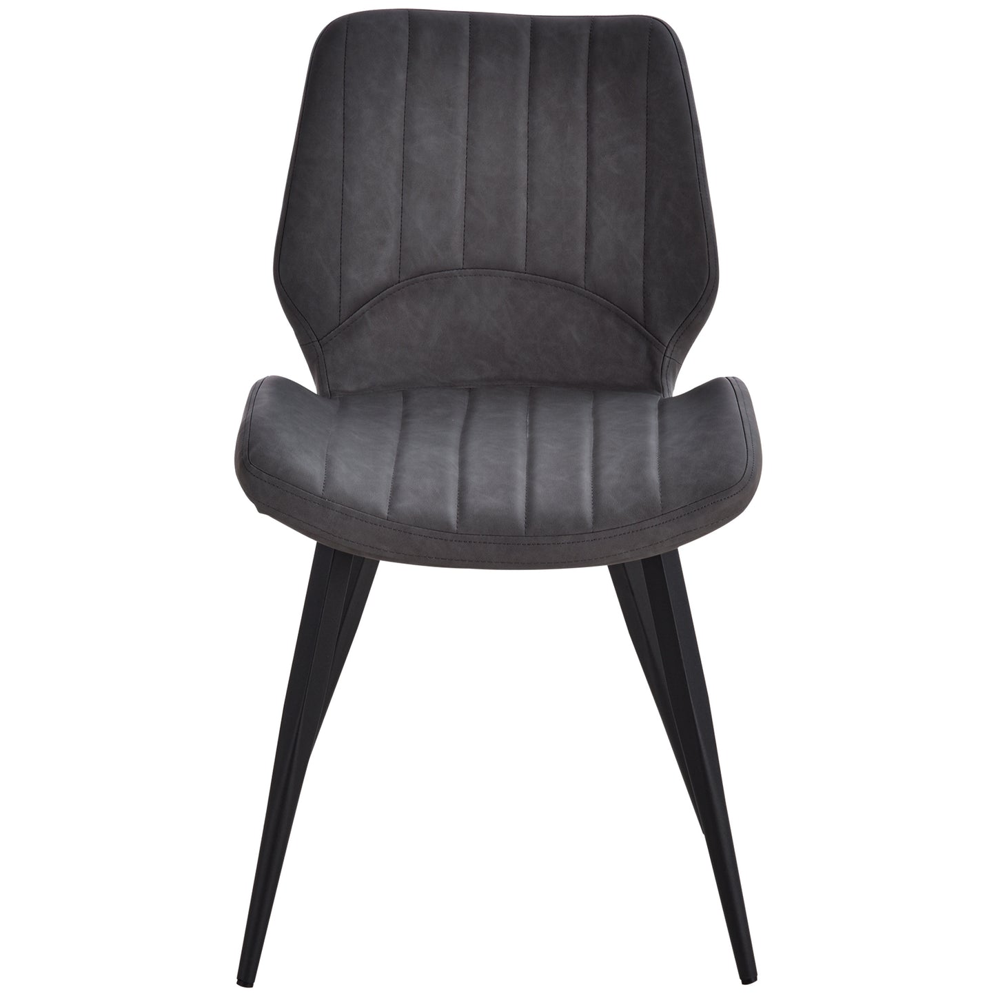 Dining Chairs Set of 2, PU Leather Upholstered Kitchen Chairs with Backs