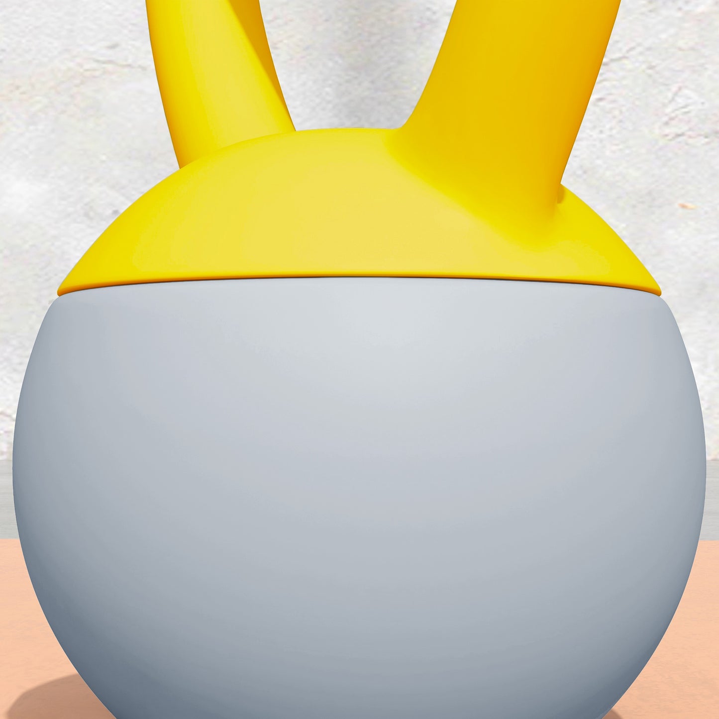 8KG Soft Kettlebell, Kettlebell with Non-Slip Handle for Home Gym, Weight Lifting, Strength Training, Yellow/Grey
