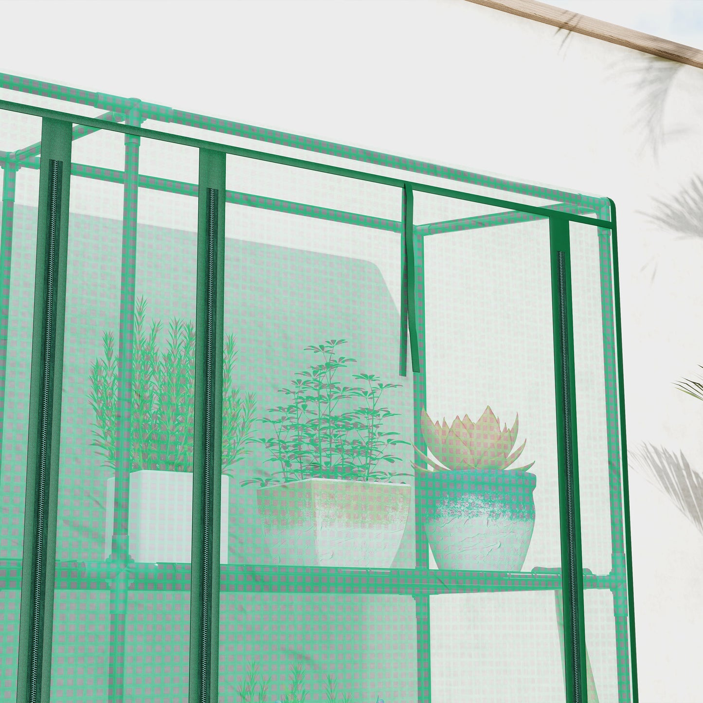 46 x 215 cm Nine-Shelf Greenhouse - Green