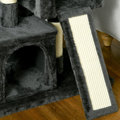 Cat Tree for Indoor Cats 81cm Cat Scratching Post Scratch Board Kitten Tower Climbing Frame, Black