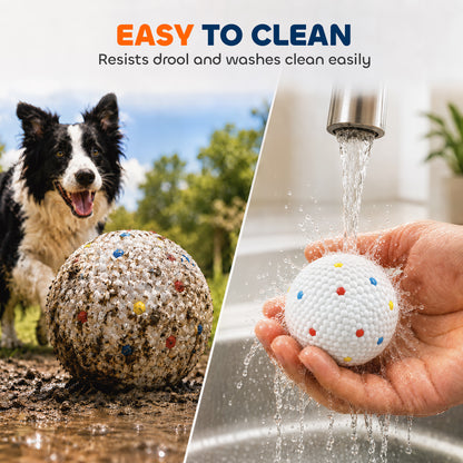 6 Pack Dog Balls Toys Fits Aggressive Chewers, Indestructible Teething and Water ETPU Balls for Throw and Fetch