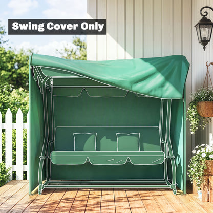 220 x 125cm Three-Seater Swing Chair Protective Cover - Green