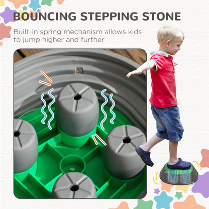 ZONEKIZ Stepping Stones Kids, 11 Pieces Balance Stones for Obstacle Course, Stackable Non-Slip Starfish Shape