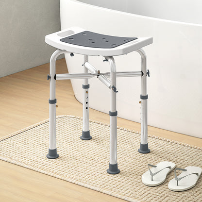 44-51.5cm Aluminium Frame Shower/Bath Stool - Grey
