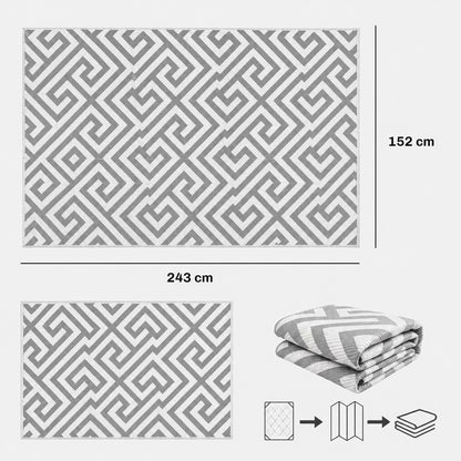 Outdoor Rug Reversible Mat Plastic Straw Rug Portable RV Camping Mat for Garden Deck Picnic Indoor, 152 x 243 cm (5 x 8 ft)